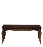 Traditional Wooden Coffee Table – Elegant Carved Center Table with Curved Legs