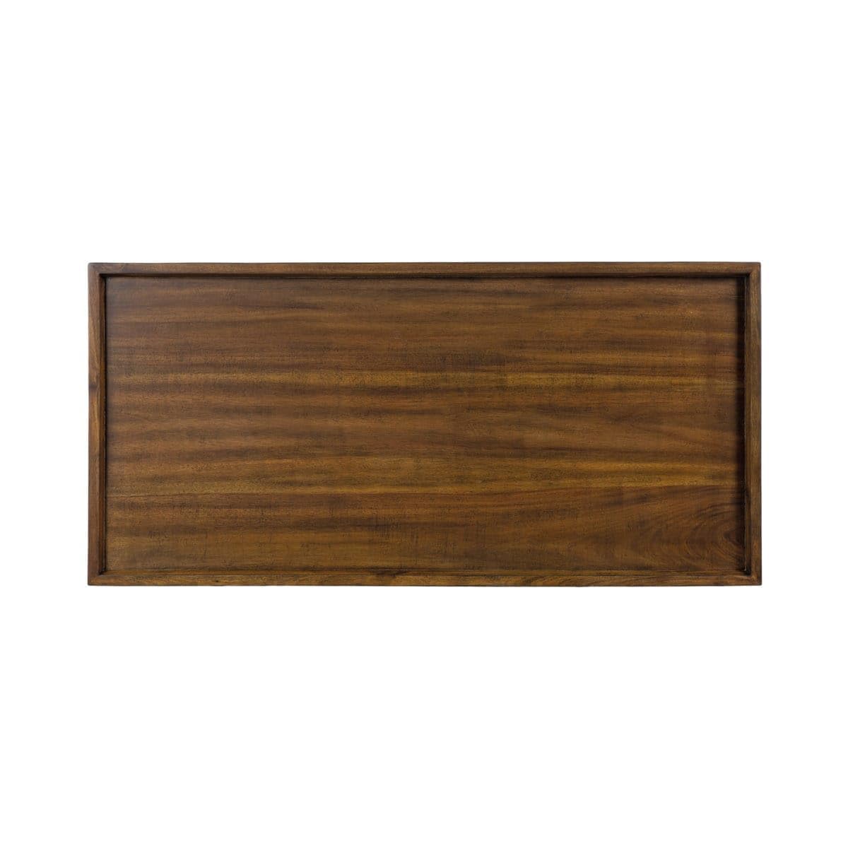 Wooden Coffee Table – Modern Tray Top Center Table with Tapered Legs