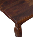 Traditional Wooden Coffee Table – Elegant Carved Center Table with Curved Legs