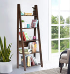 A-Frame Wooden Bookshelf – Ladder Style Open Display & Storage Shelf