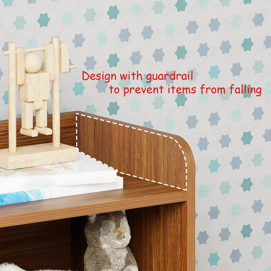 Wooden Kids Bookcase & Toy Storage Organizer – Multi-Compartment Display Shelf