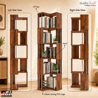 Handcrafted Wooden Corner Bookshelf – Rustic Open Display Storage Rack