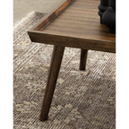 Wooden Coffee Table – Modern Tray Top Center Table with Tapered Legs