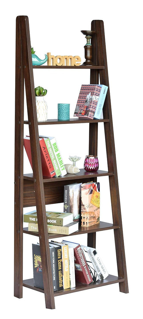 A-Frame Wooden Bookshelf – Ladder Style Open Display & Storage Shelf