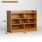 Wooden Kids Bookcase & Toy Storage Organizer – Multi-Compartment Display Shelf