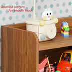 Wooden Kids Bookcase & Toy Storage Organizer – Multi-Compartment Display Shelf