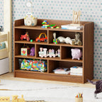 Wooden Kids Bookcase & Toy Storage Organizer – Multi-Compartment Display Shelf