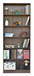 Tall Wooden Bookshelf – 6-Tier Open Storage & Display Shelf
