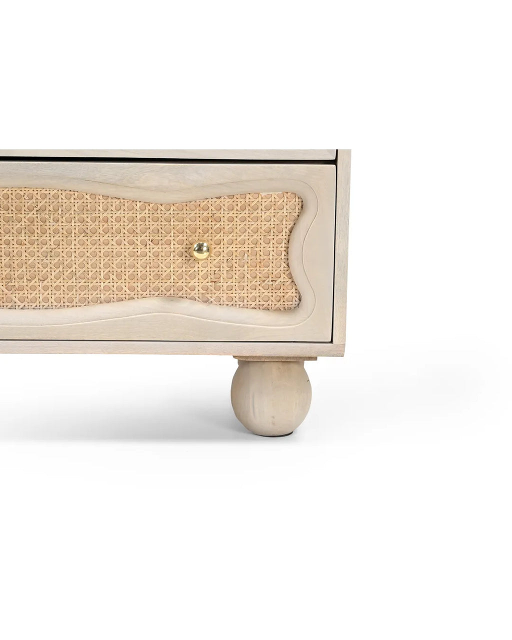 Natural Rattan Wave Front 6-Drawer Chest