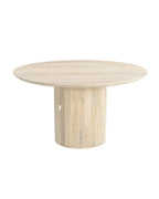 Modern Fluted Round Pedestal Dining Table