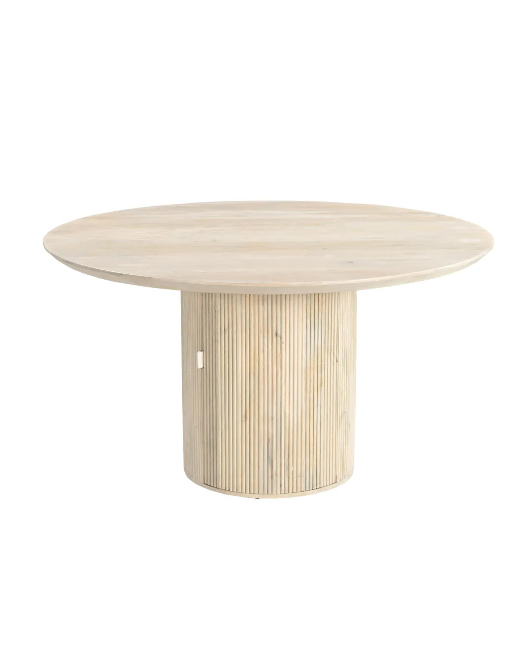 Modern Fluted Round Pedestal Dining Table