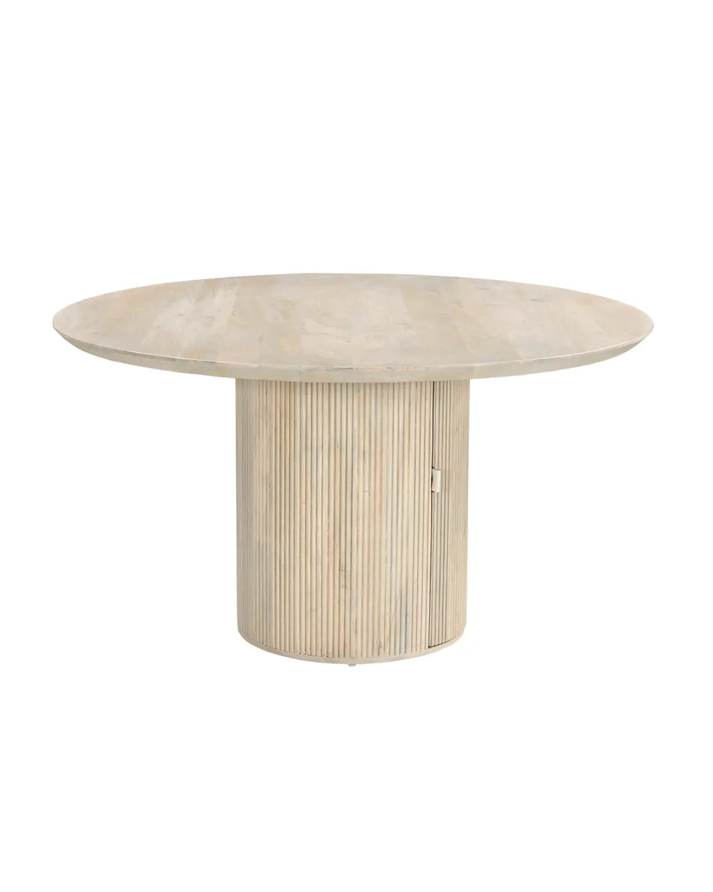 Modern Fluted Round Pedestal Dining Table