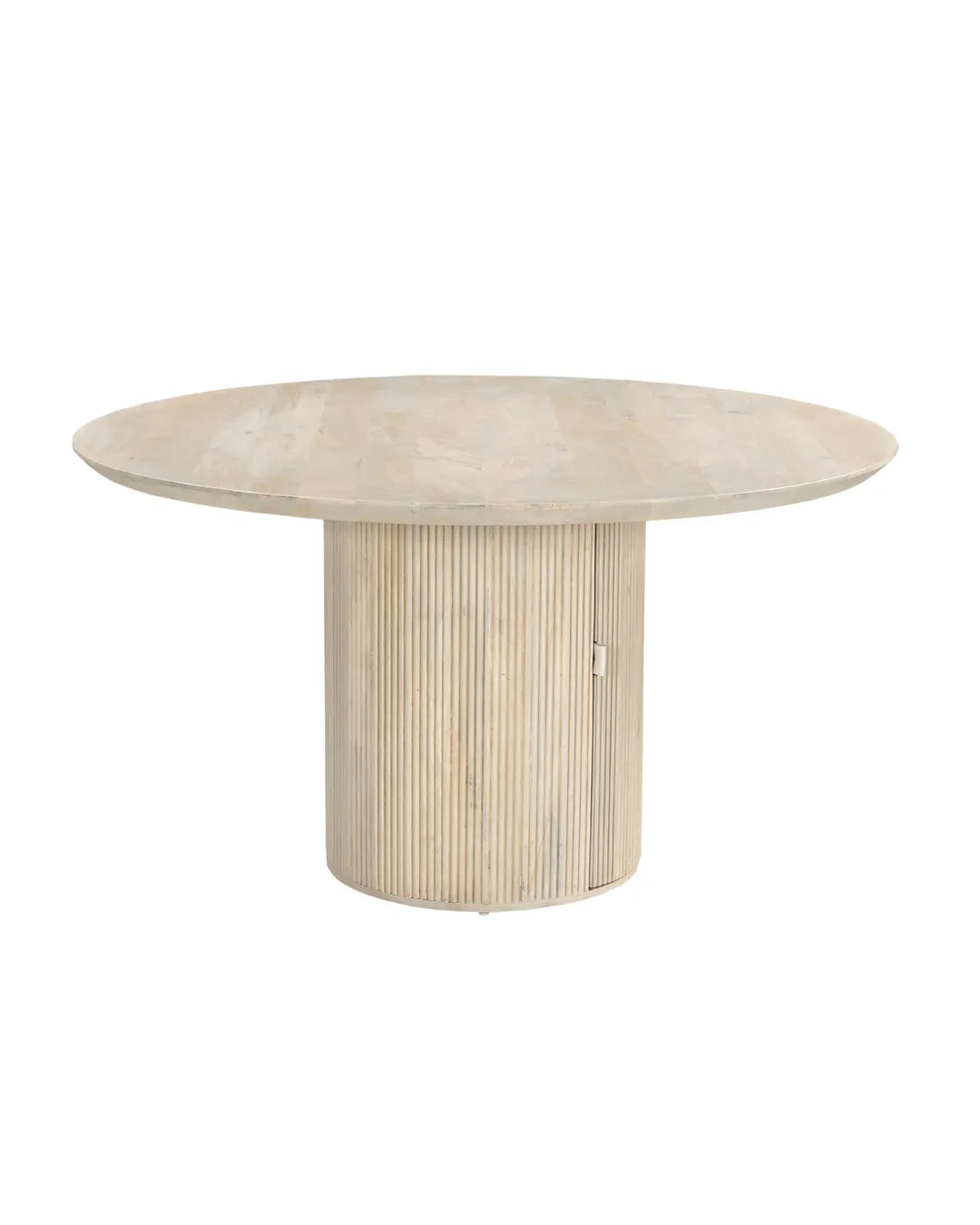 Modern Fluted Round Pedestal Dining Table