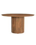 Round Solid Wood Storage Dining Table