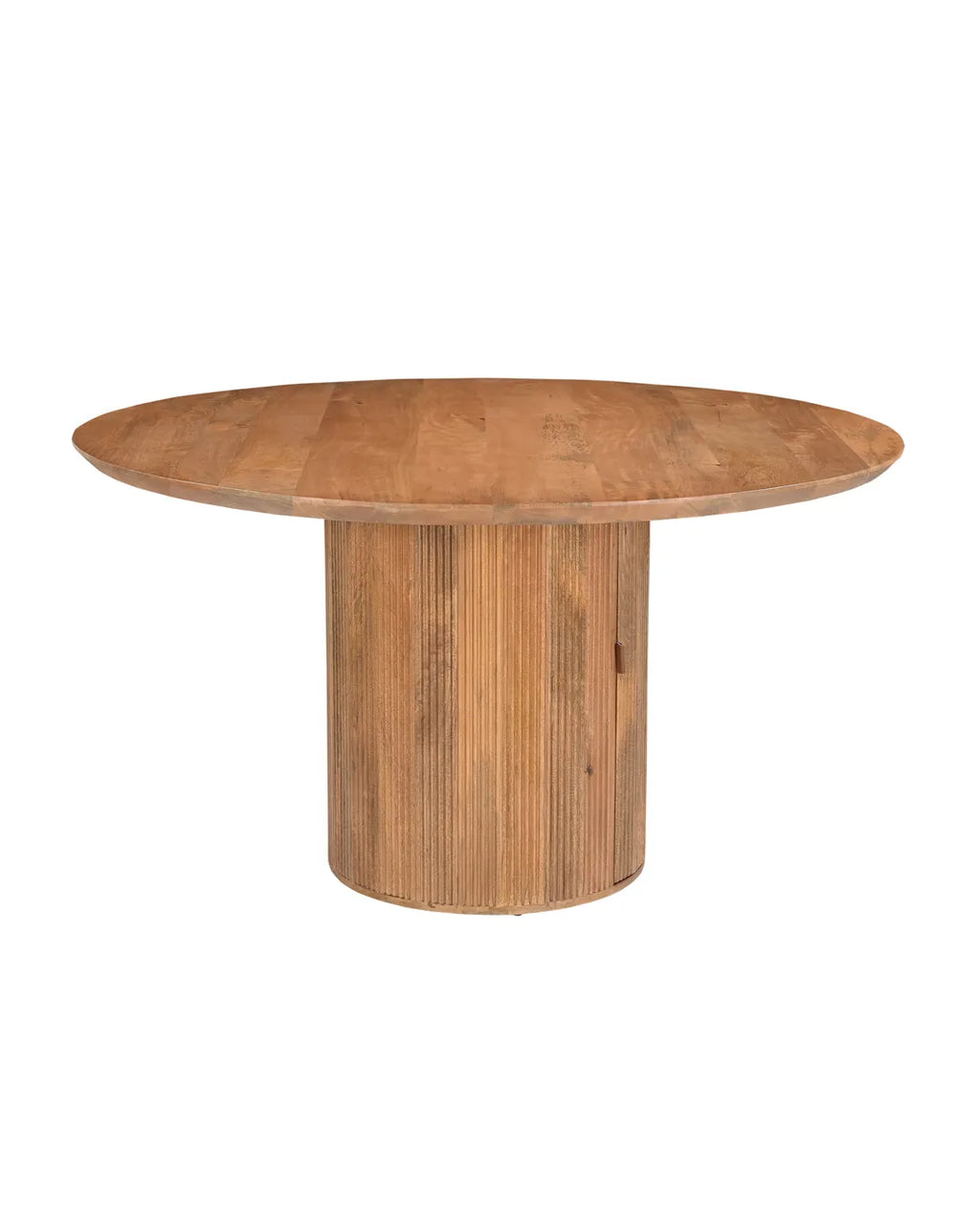 Round Solid Wood Storage Dining Table