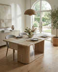 Modern Sculptural Solid Wood Dining Table