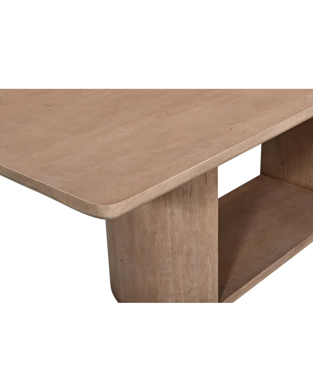 Modern Sculptural Solid Wood Dining Table