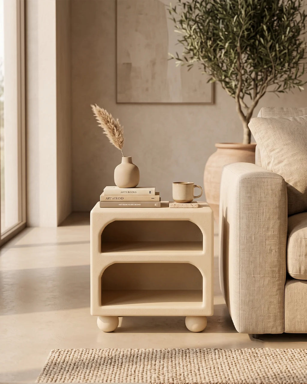 Modern Arch Shelf 2-Tier Side Table