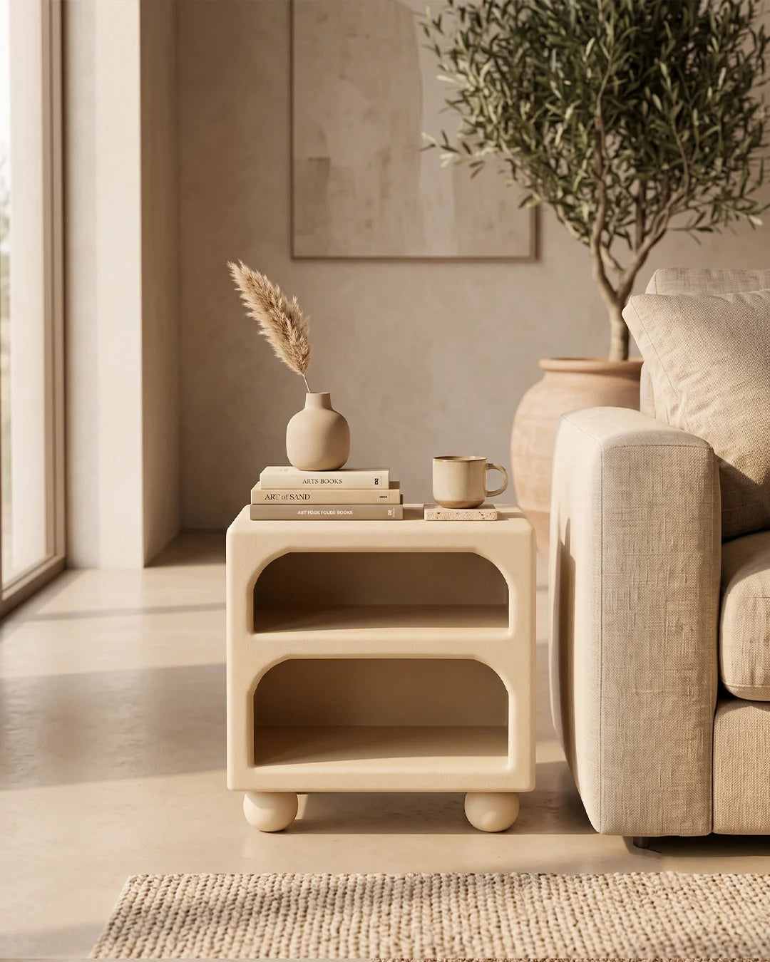 Modern Arch Shelf 2-Tier Side Table